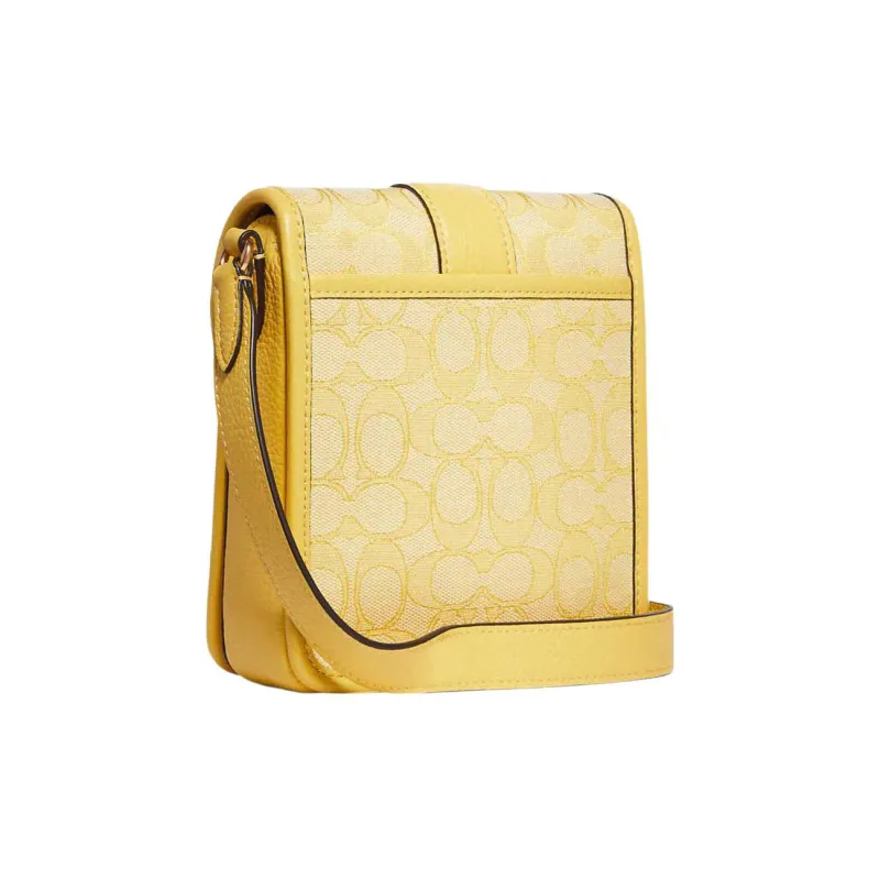 COACH N/S Leather Shoulder Bag Crossbody Bag Mini Women's Yellow-1
