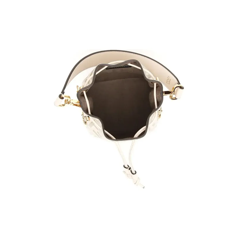FENDI Mon Tresor Calfskin Bucket Bags Crossbody Bags Shoulder Bags Handbags Women's Beige-3