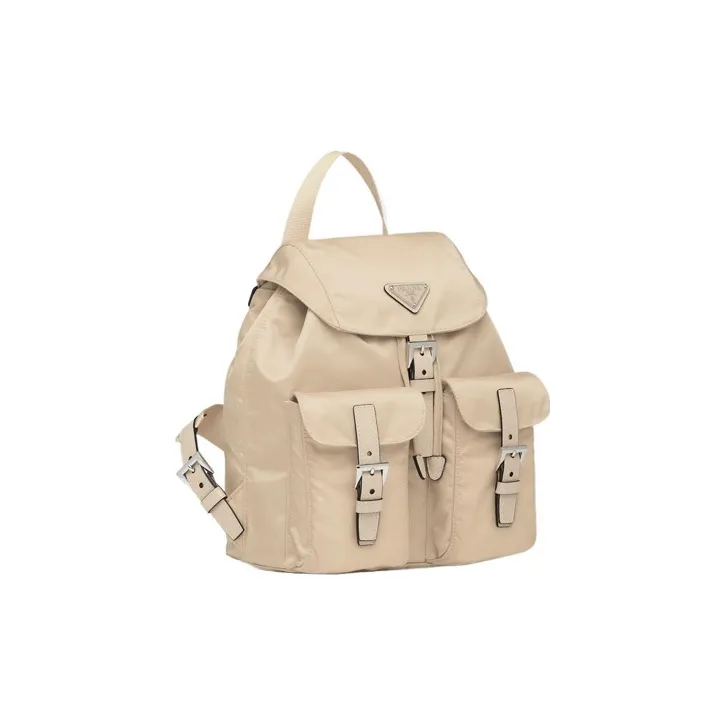 PRADA Re Nylon Recycled Nylon Backpack Trumpets Women's Desert Yellow-1