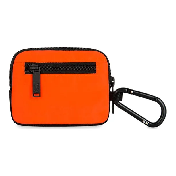 Y 3 Polyamide Coin Purse Unisex Orange-3