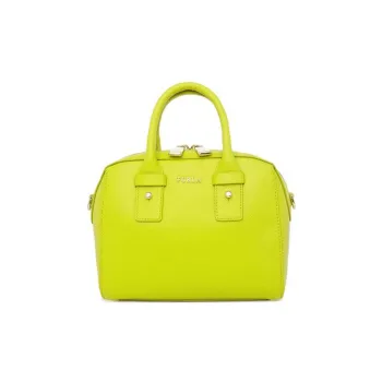 Furla Allegra Cow Leather Dome Bag Handbag Women's Green