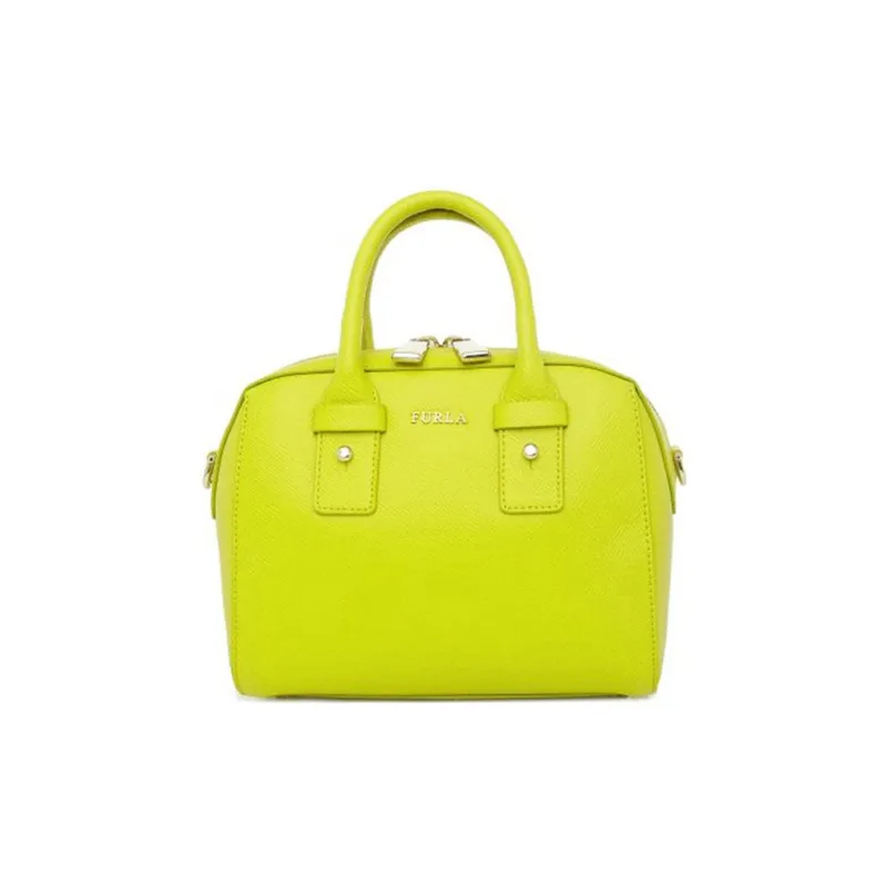 Furla Allegra Cow Leather Dome Bag Handbag Women's Green-0