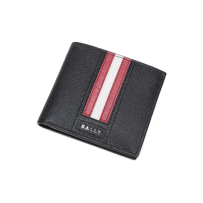 BALLY Trasai Embossed Cow Leather 3 in 1 Wallet, Coin Purse, Wallet Regular Men's Black-1