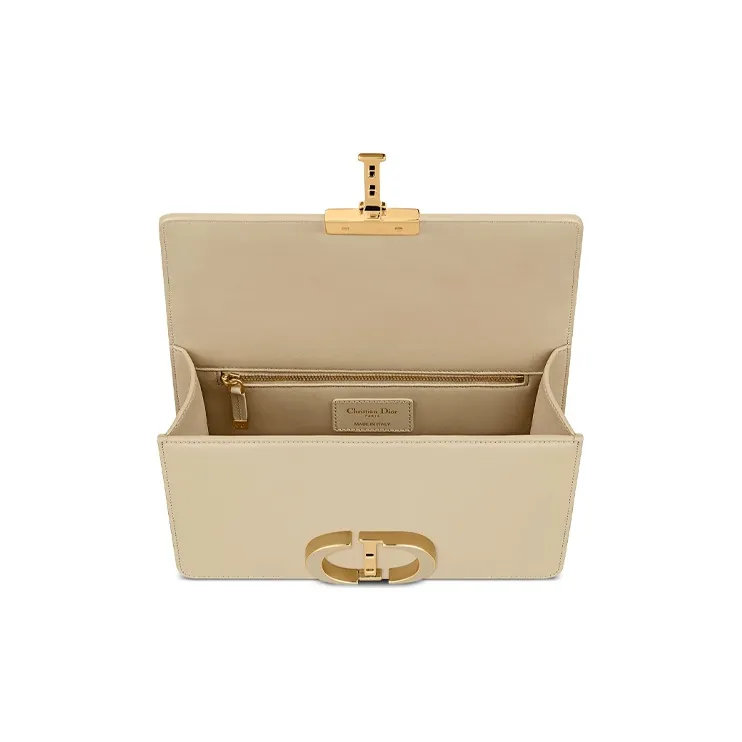 DIOR Montaigne Collection 30 Smooth Finish Cow Leather Crossbody Bag Shoulder Bag Women's Beige-4