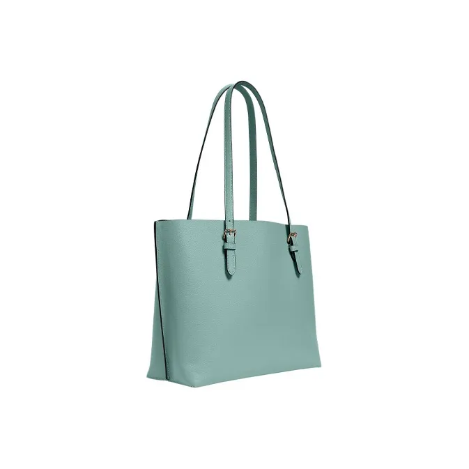 COACH Mollie Tote Bag Shopping Bag Handbag Shoulder Bags Large Size Women's Light Lake Green Morandi Color Scheme-1