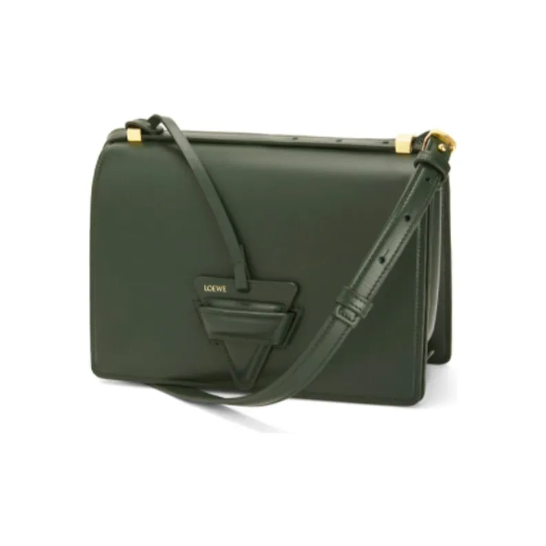 LOEWE Barcelona Silk Calfskin Handbag Shoulder Bag Crossbody Bag Women's Vintage Khaki-1