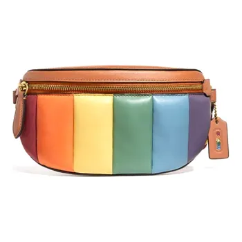 COACH Bethany Leather Fanny Pack Small Size Women's Rainbow
