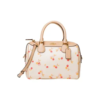 COACH Bennett Leather Bucket Pillow Bag, Shoulder Bag, Crossbody Bag, Handbag Medium Size Women's White