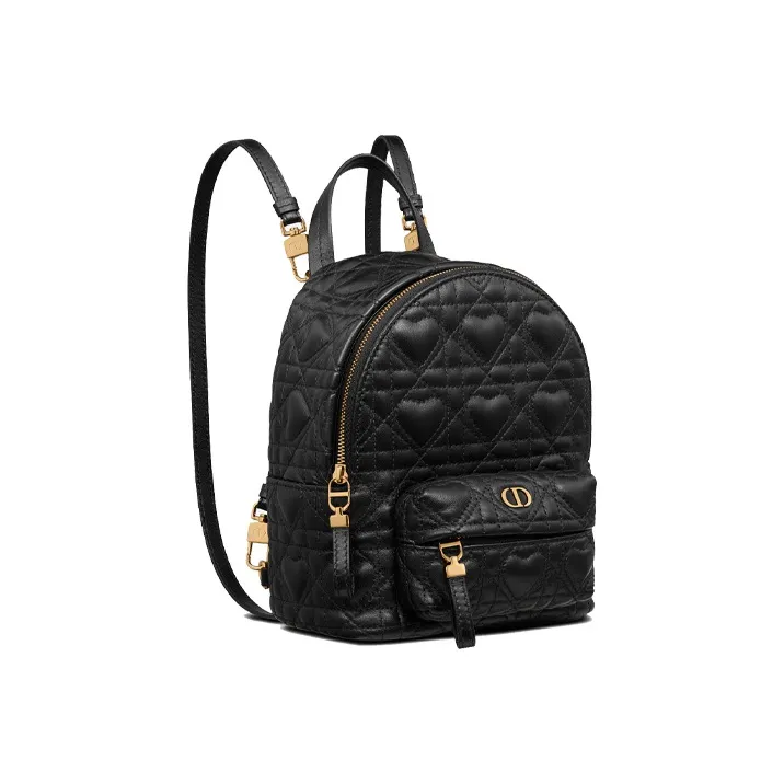 DIOR Sheepskin Backpack Mini Women's Black-1