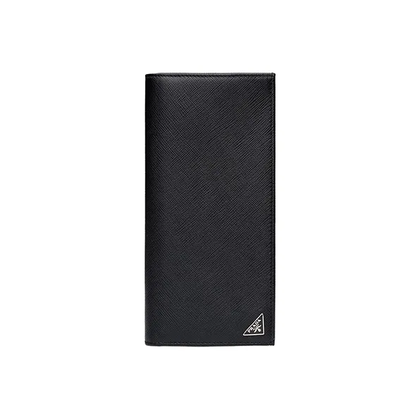 PRADA Cow Leather Wallet Men's Black-0