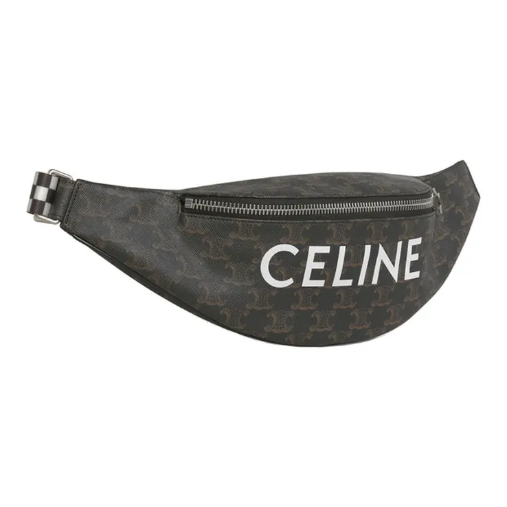 CELINE Triomphe Arc De Triomphe Nylon Fanny Pack Men's Black-1