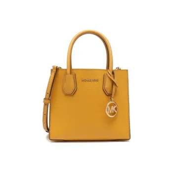 MICHAEL KORS Mercer Cow Leather Trunk Bag Crossbody Handbag Regular Women's Saffron