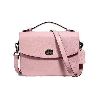 COACH Leather Messenger Bag Shoulder Bag Crossbody Bag Handbag Medium Size Women's Cherry Blossom Pink