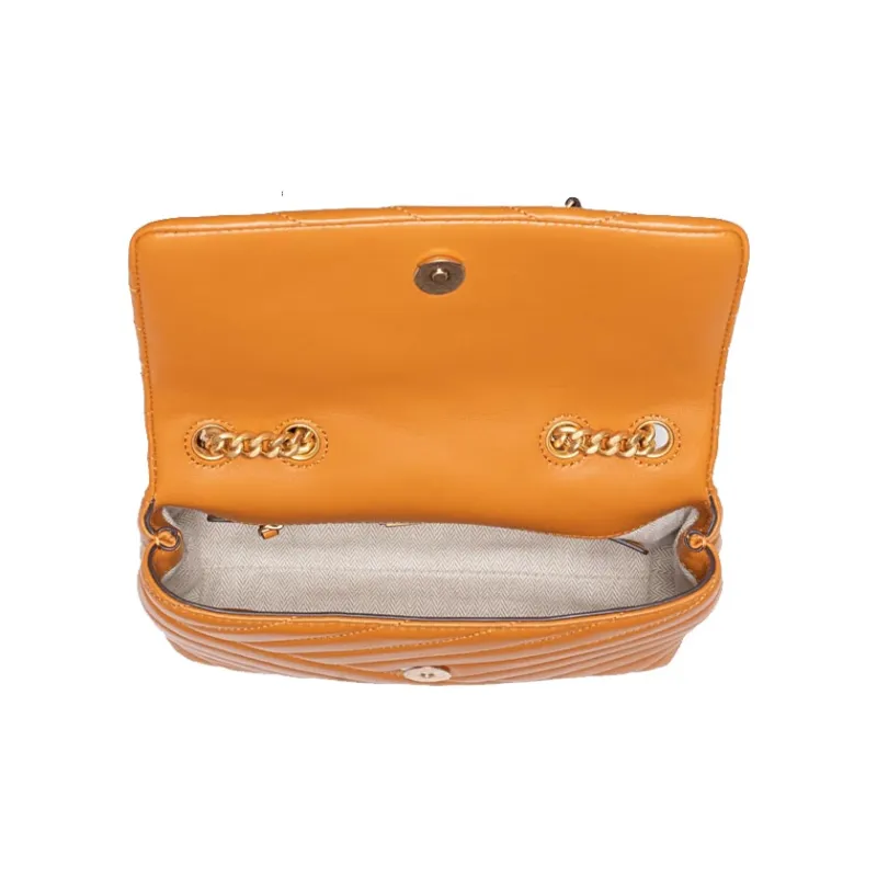 TORY BURCH Kira Sheepskin Crossbody Bag Shoulder Bag Women's Orange-2