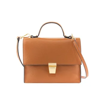 COCCINELLE Cow Leather Crossbody Bag Small Size Women's Caramel