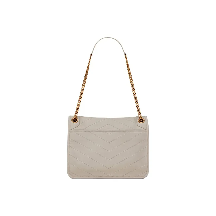 SAINT LAURENT Quilting Lambskin Hobo Bag, Crossbody Bag, Shoulder Bag Women's White-2