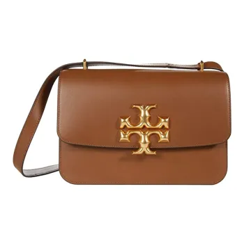 TORY BURCH Eleanor Cow Leather Shoulder Bag, Crossbody Bag Women's Caramel Brown