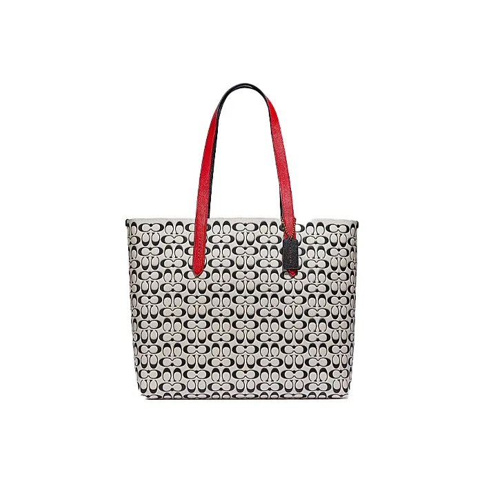 COACH X Disney Collaboration Highline Leather Tote Bag Shopping Bag Shoulder Bags Women's Chalk Multicolor-0