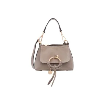 See By Chloe Leather Portable Crossbody Bag Shoulder Bag Mini Women's Gray