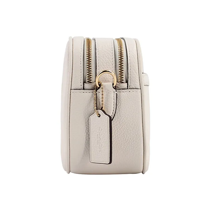 COACH Jes Leather Camera Bag Shoulder Bag Crossbody Bag Medium Size Women's White-3
