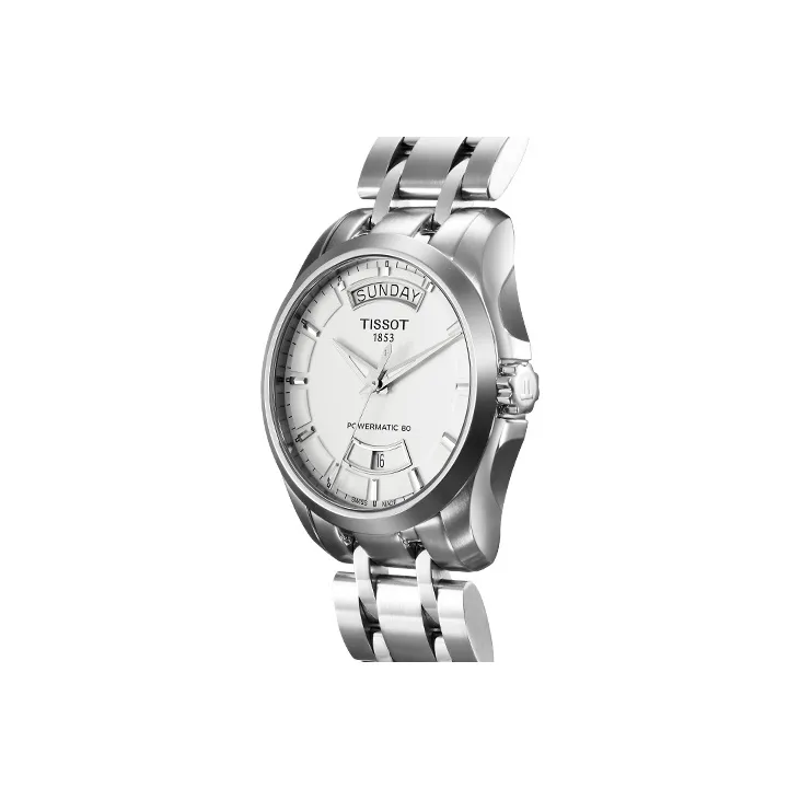TISSOT Kutu Collection Automatic Mechanical Movement Men's Watches Watch 39mm Silver Dial T035.407.11.031.01 Silver-1