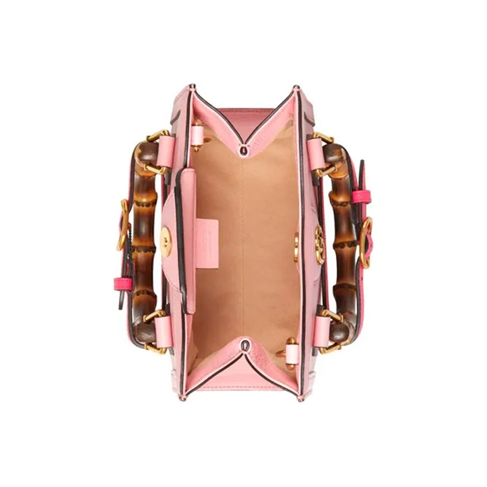 GUCCI Diana Leather Tote Bag Shopping Bag Shoulder Bag Crossbody Bag Handbag Mini Women's Candy Color/Pink-6