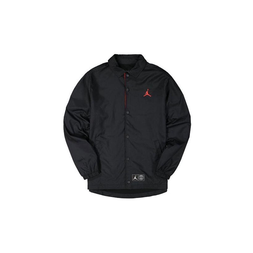 JORDAN JORDAN PSG LOGO Coach Jacket JORDAN Paris Saint Germain Jackets Men Black L POIZON