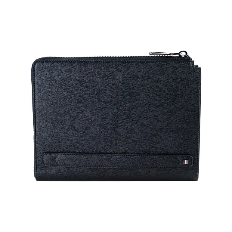 BALLY Cow Leather Wallet Coin Purse Clutch Men's Black-2