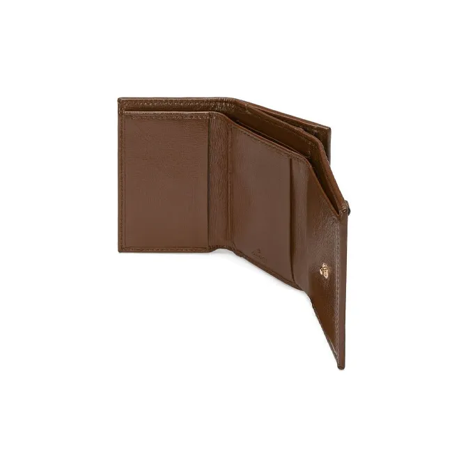 GUCCI Canvas With Leather Wallet Unisex Brown/Ebony-4