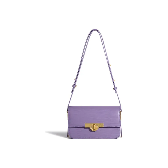 Miss Kung Calfskin Shoulder Bag Trumpets Women's Purple-1