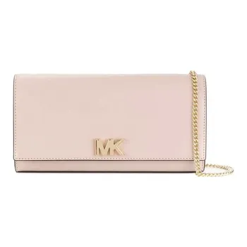 MICHAEL KORS Mott Leather Envelope Bag, Shoulder Bag, Crossbody Bag Women's Light Pink