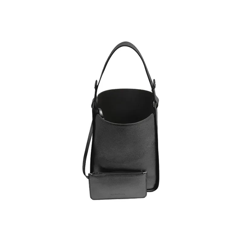 Balenciaga Cow Leather Shoulder Bag Women's Black-2