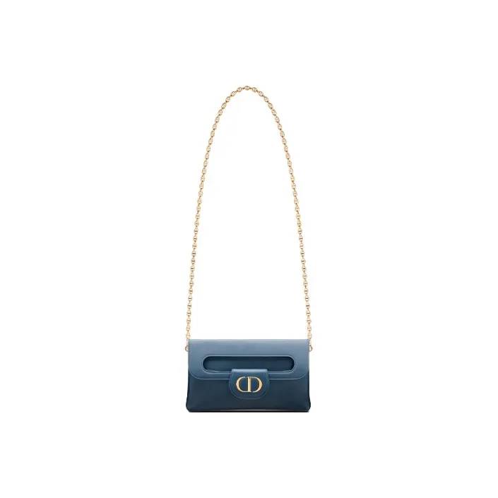 DIOR D-Double Cow Leather Crossbody Bag Shoulder Bag Women's Indigo-3