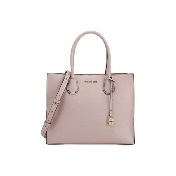 MICHAEL KORS Mercer Cow Leather Trunk Bag, Crossbody Bag, One Shoulder Handbag Large Size Women's Soft Pink