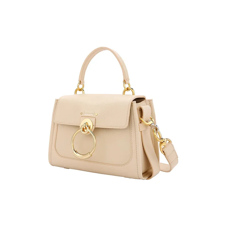 Chloe Tess Cow Leather Shopping Bag Shoulder Bag Regular Women's Light Beige-1