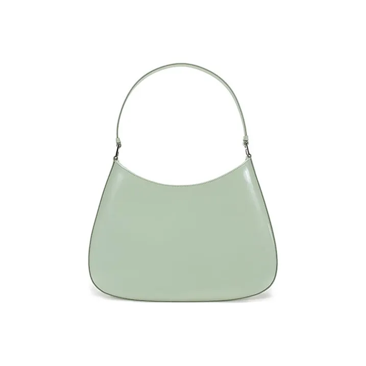 PRADA Leather Crescent Bag, Shoulder Bag, Handbag Women's Aqua Green-3