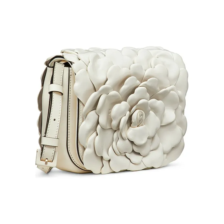 Valentino Atelier Sheepskin Leather Messenger Bag Shoulder Bags Handbags Women's White-1