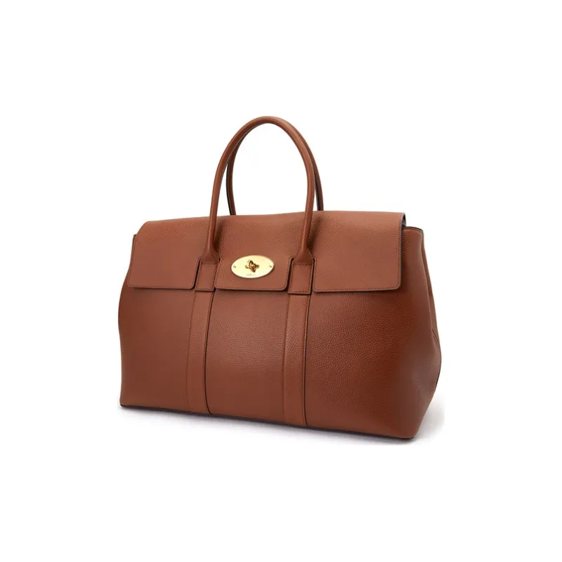 Mulberry Bayswater Grained Leather Handbag Men's Saddle Color-1