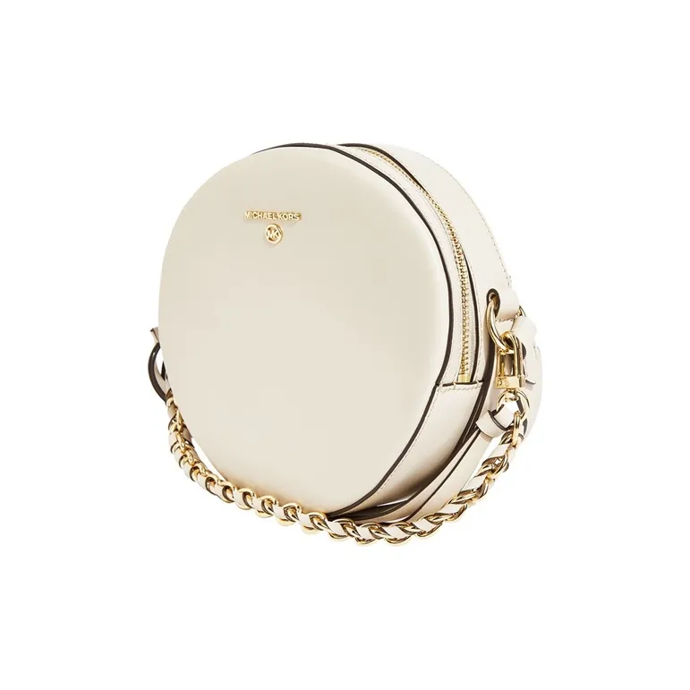 MICHAEL KORS Leather Round Bag, Shoulder Bag, Crossbody Bag Regular Women's Gold White Multicolor-1