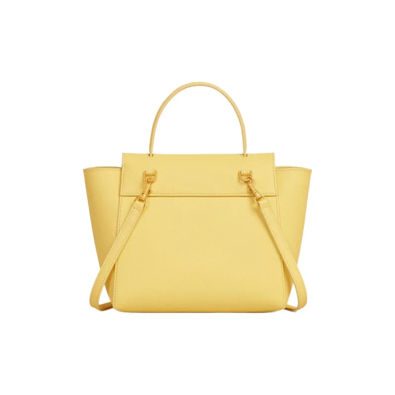 CELINE Grained Calfskin Catfish Bag Handbag Shoulder Bag Crossbody Bag Women's Sophora Flavescens Color/Bright Yellow-2