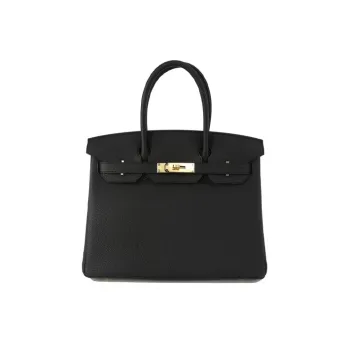 HERMES Birkin Togo Calfskin Birkin Bag Handbag Women's Noir Black