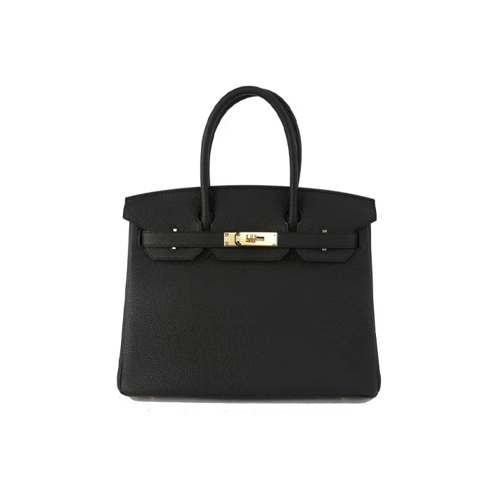 HERMES Birkin Togo Calfskin Birkin Bag Handbag Women's Noir Black-0