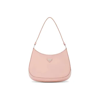 PRADA Cleo Leather Crossbody Bags Handbags Women's Orchid Pink