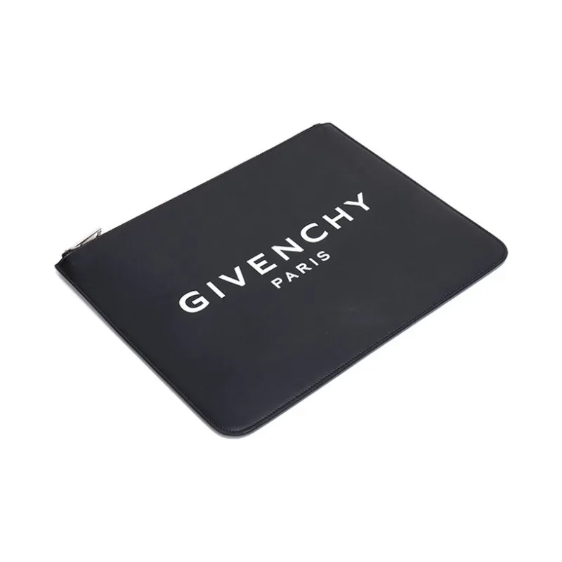 Givenchy Leather Clutch Large Size Men's Black-2
