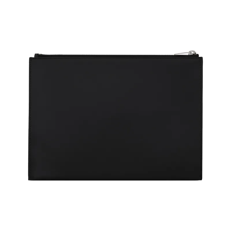 SAINT LAURENT Calfskin Embossed Matte Leather Zip Closure Tablet Pocket Laptop Bag Men's-1