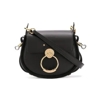 Chloe Tess Leather Handbag, Shoulder Bag Women's Black