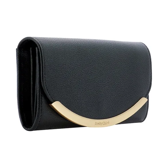 See By Chloe Leather Wallet Regular Women's Black-1