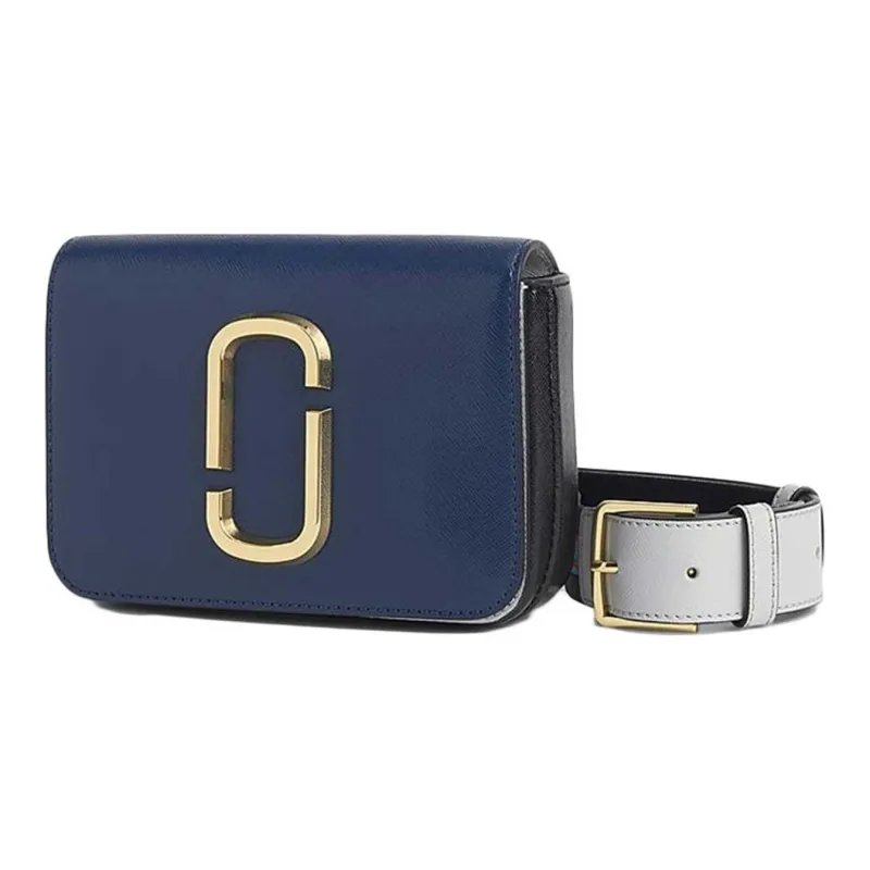 MARC JACOBS Leather Camera Bag, Shoulder Bag, Crossbody Bag Women's Blue-1