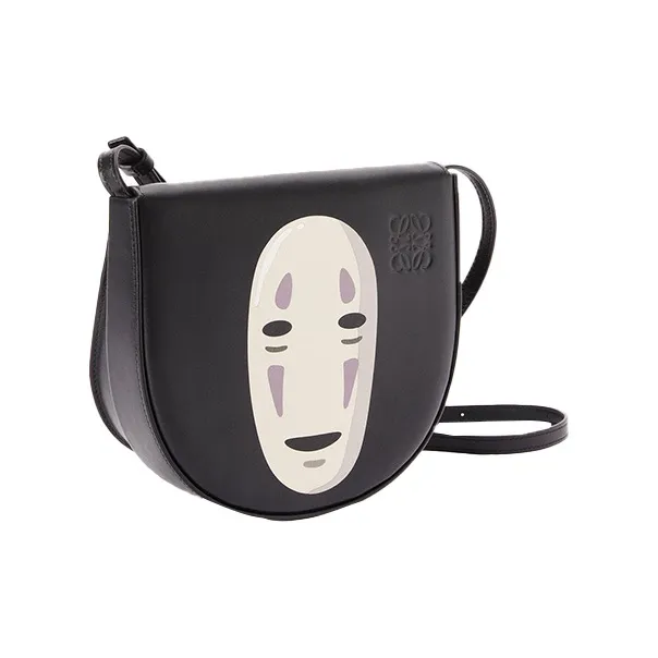 LOEWE Heel Calfskin Shoulder Bag Crossbody Bag Mini Women's Black-2