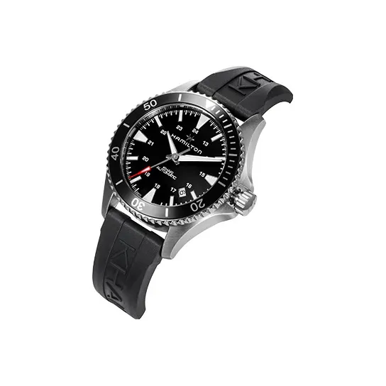 HAMILTON Automatic Mechanical Movement Men's Watches Watch 40mm Black Dial Stainless Steel Watch Case Rubber Strap-1